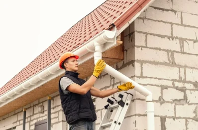 Pose et remplacement de gouttières à Williers